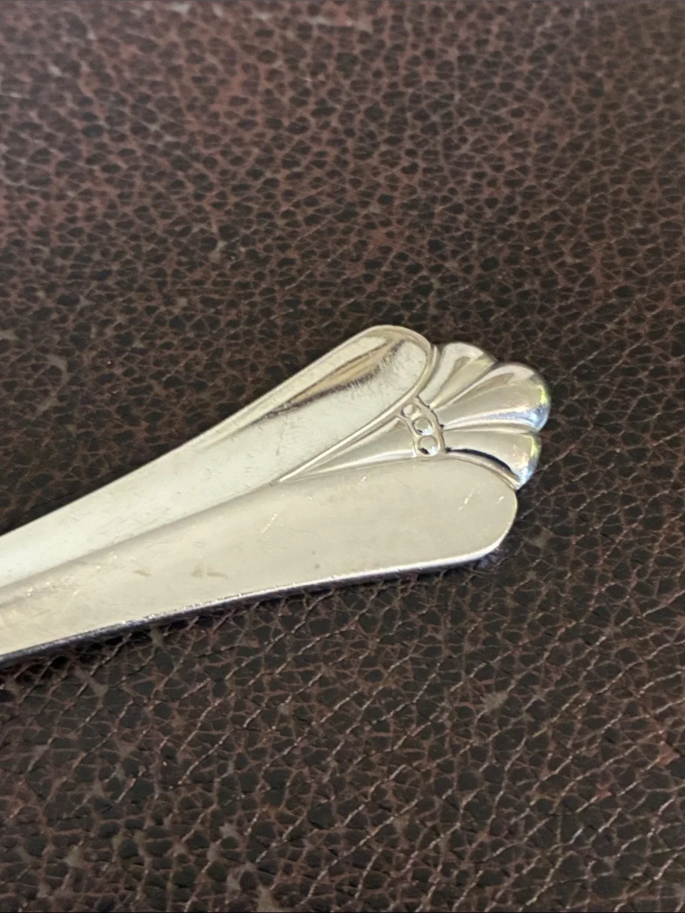 Silver-Tone Serving Spoon Oneida Community Glossy Stainless Steel Royal Flute